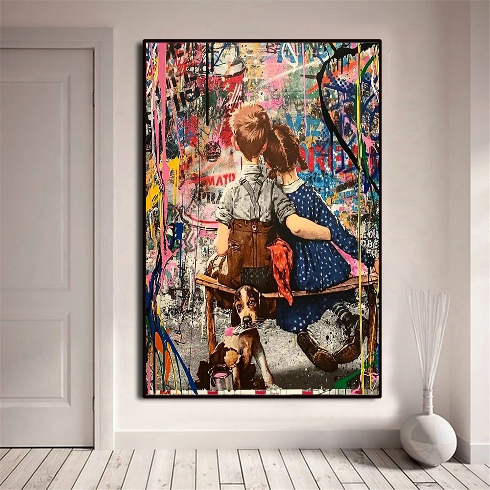 Graffiti Boy Girl Hugging Art Posters and Prints Wall Canvas Painting Graffiti Lover Art Picture for Living Room Home Decoration
Graffiti Boy Girl Hugging Art Posters and Prints Wall Canvas Painting Graffiti Lover Art Picture for Living Room Home Decoration