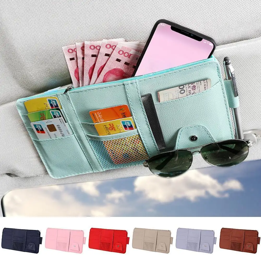 New Car storage bag Car Sun Visor Bill Pen Business Card Holder CD DVD Organizer Storage Box Sunglasses Clip Stowing Tidying
New Car storage bag Car Sun Visor Bill Pen Business Card Holder CD DVD Organizer Storage Box Sunglasses Clip Stowing Tidying