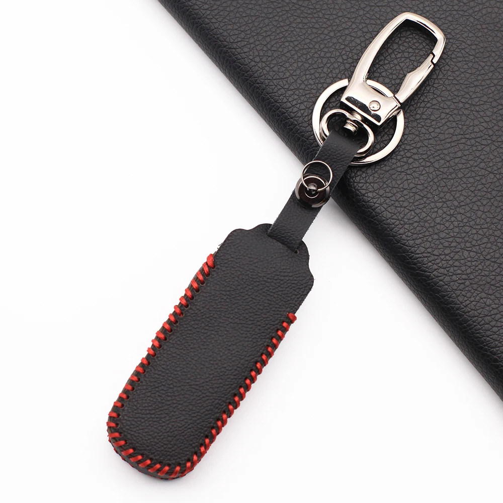 

100% Leather Key Case Cover for Yamaha TMAX 530 DX SX motorcycle 2017/2018 Motorcycle Smart Keyring Key bag fob Protect Shell