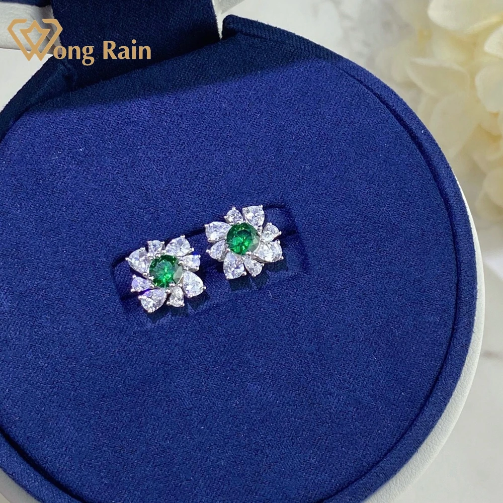 Wong Rain Vintage 925 Sterling Silver Emerald Moissanite Gemstone Wedding Engagement Ear Studs Earrings For Women Fine Jewelry
Wong Rain Vintage 925 Sterling Silver Emerald Moissanite Gemstone Wedding Engagement Ear Studs Earrings For Women Fine Jewelry