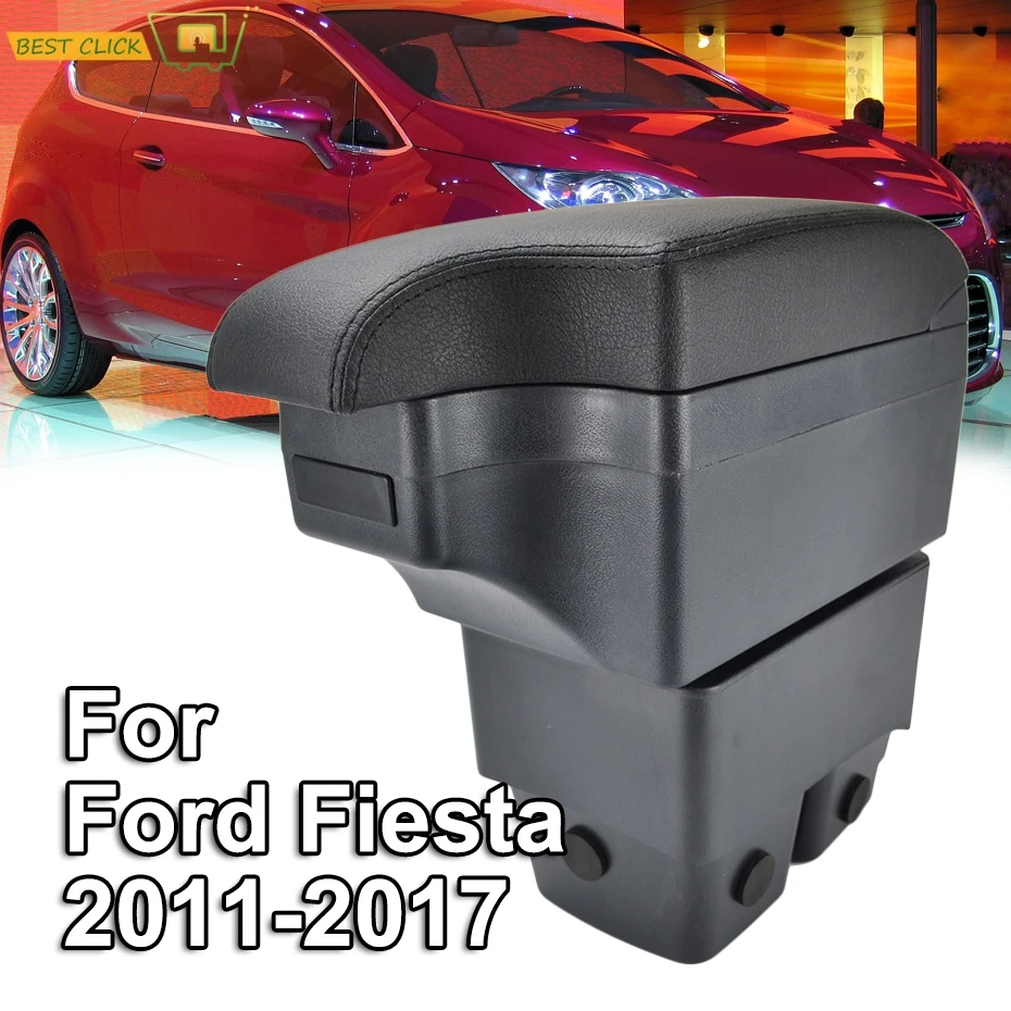Автомобильный Стайлинг Черный центральный консольный ящик для Ford Fiesta 2009 2017 Новый