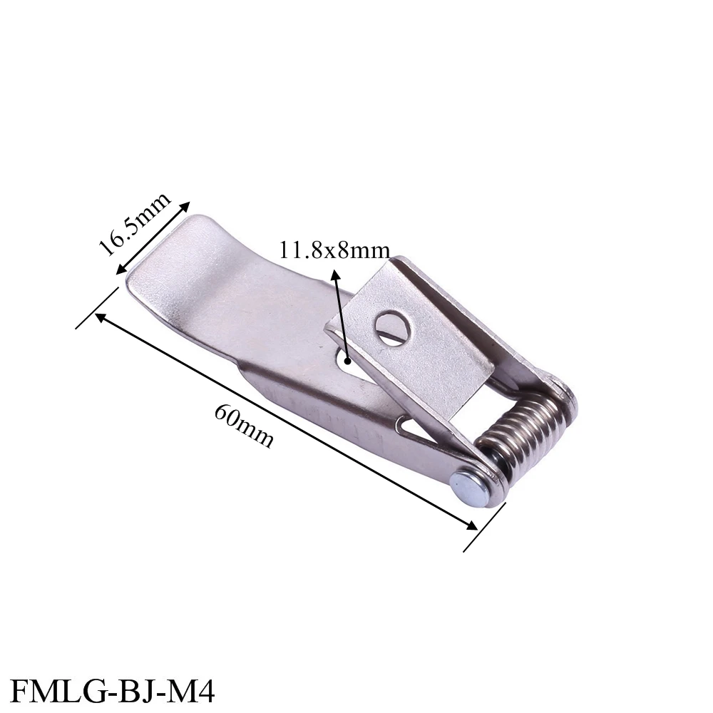 

FUMAO Manufacturer nickel plated flat metal panel pushing clips for downlight spring plate clip