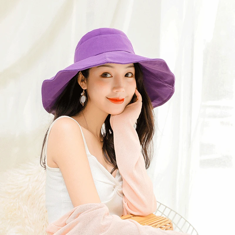 Foldable Bucket Hat Outdoor Fisherman Hats Fashion Big Wide Bucket Hat Summer UV Protection Beach Sun Cap Hats For Women
Foldable Bucket Hat Outdoor Fisherman Hats Fashion Big Wide Bucket Hat Summer UV Protection Beach Sun Cap Hats For Women