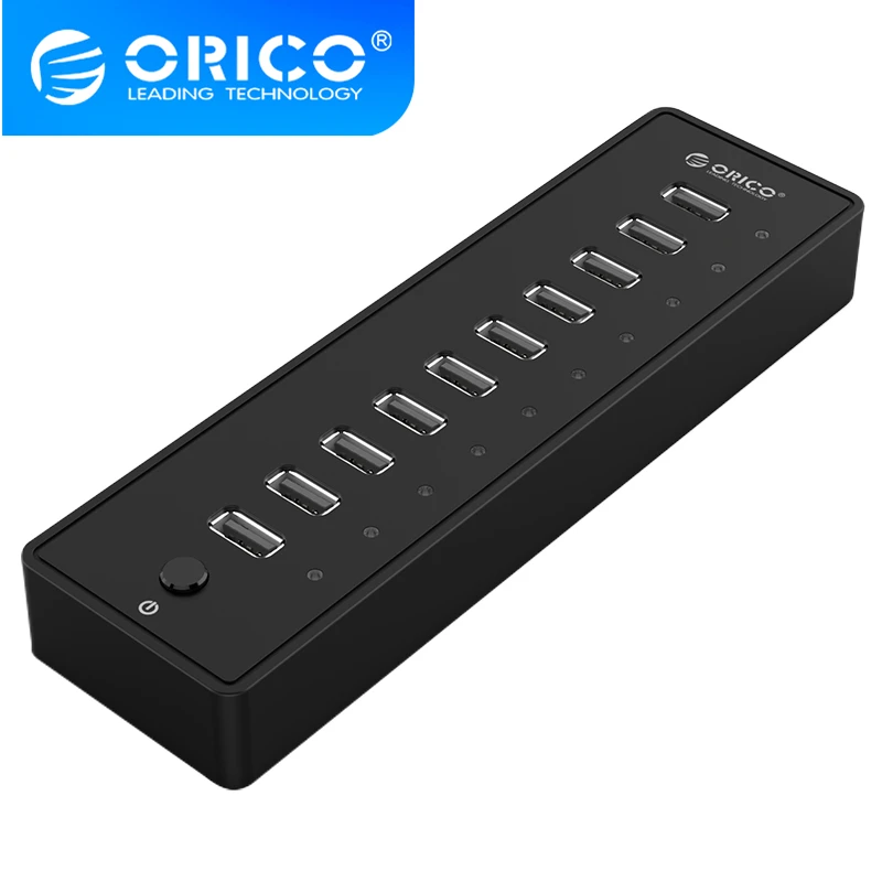 ORICO USB HUB 2.0 External 10 Port USB Splitter with 12V2.5A Power Adapter for Windows iMac Notebook Laptop HUB USB 2.0,P10-U2
ORICO USB HUB 2.0 External 10 Port USB Splitter with 12V2.5A Power Adapter for Windows iMac Notebook Laptop HUB USB 2.0,P10-U2