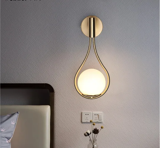 

Modern LED Pendant Light Minimalist Bedside Lamp Living Room Metal Deocoration Nordic Style Light Fixture Bar Glass Hanging Lamp