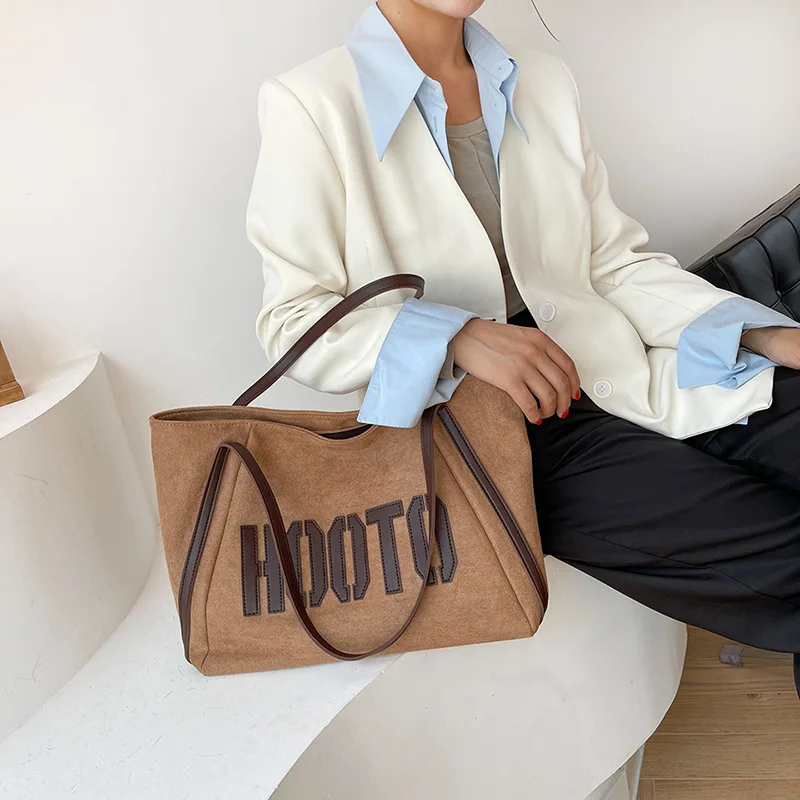 Suede Shoulder Bags For Women Office Black Brown Retro Winter Large Tote Bag With Zipper Female Letter Big Handbags Shopper
Suede Shoulder Bags For Women Office Black Brown Retro Winter Large Tote Bag With Zipper Female Letter Big Handbags Shopper