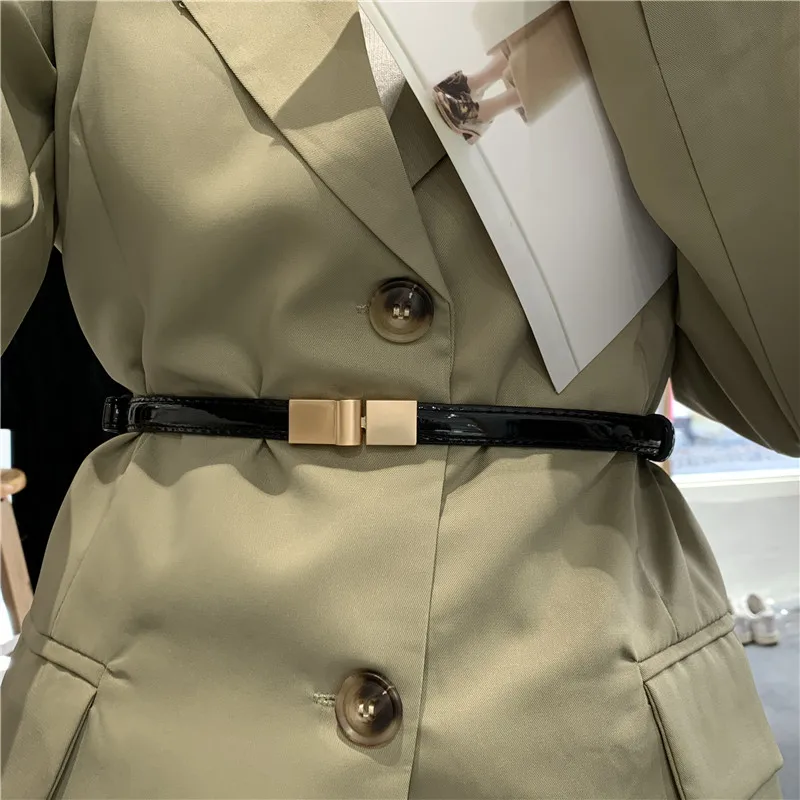 French Retro Thin Belt Ins Simple All-Match Square Buckle Small Belt Women's Accessory for Dresses Suit Style Waist Seal
French Retro Thin Belt Ins Simple All-Match Square Buckle Small Belt Women's Accessory for Dresses Suit Style Waist Seal