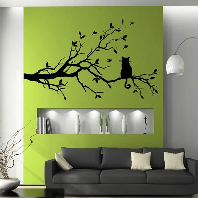 Cat On Tree Branch Birds Vinyl Wall Sticker Wall Art Decorative Stickers,Glass Window Sticker Kitchen Wall Stickers Home Decor
Cat On Tree Branch Birds Vinyl Wall Sticker Wall Art Decorative Stickers,Glass Window Sticker Kitchen Wall Stickers Home Decor