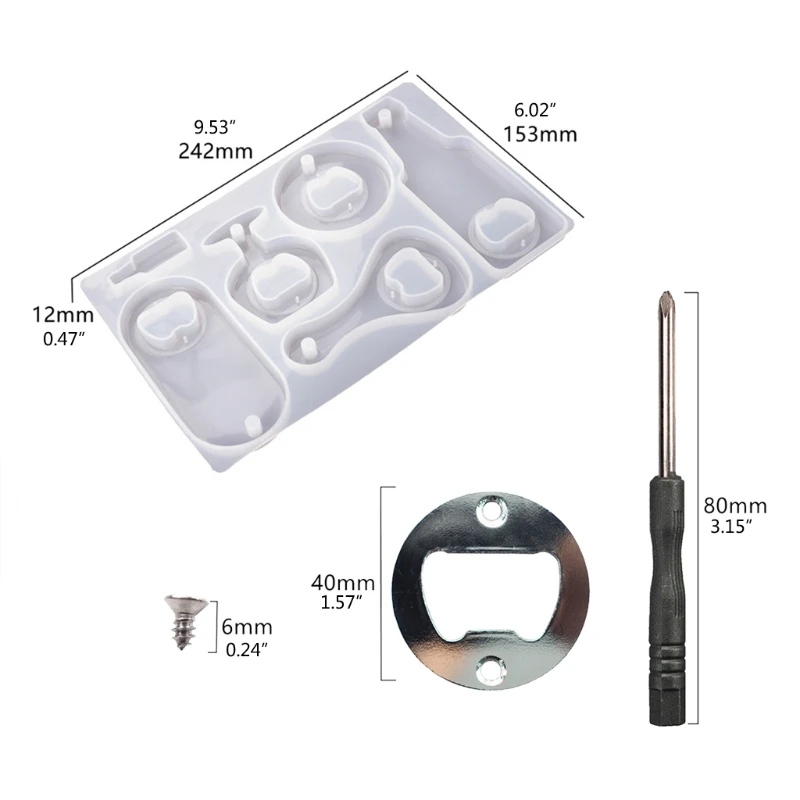 Bottle Opener Mould Resin Coaster Mold Tray Silicone Mold for DIY Crafts Making Home Decor Epoxy Tray
Bottle Opener Mould Resin Coaster Mold Tray Silicone Mold for DIY Crafts Making Home Decor Epoxy Tray