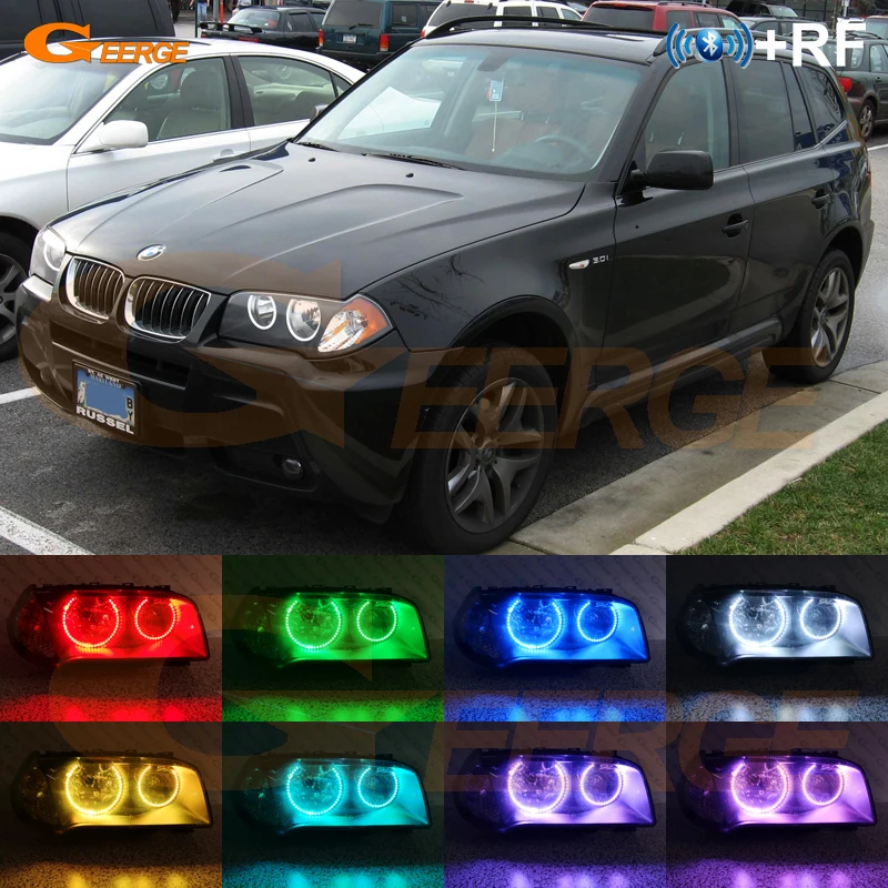 Excellent RF remote Bluetooth App Multi-Color Ultra bright RGB LED Angel Eyes For BMW E83 X3 2003 2004 2005 2006 Pre facelift
Excellent RF remote Bluetooth App Multi-Color Ultra bright RGB LED Angel Eyes For BMW E83 X3 2003 2004 2005 2006 Pre facelift
