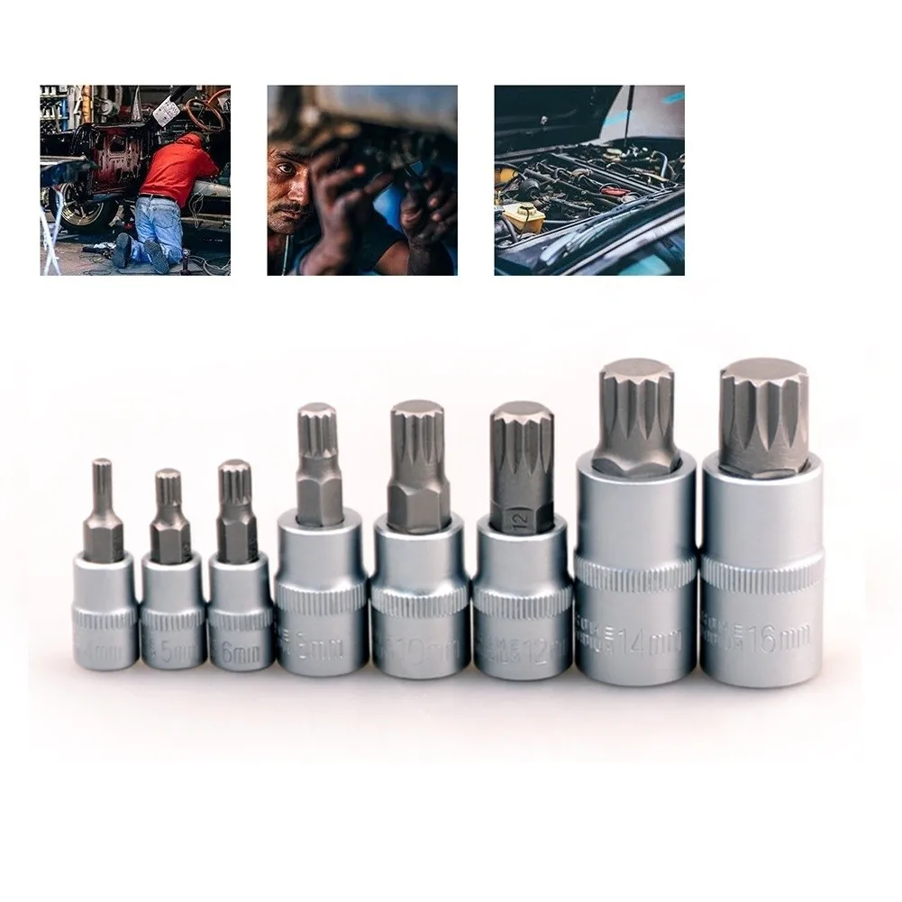 8pcs1/4 3/8 1/2" Torx Bit Socekt Set 12 Point Adapter Key Bits Universal Iron Card Slot Ratchet Socket Wrench Power Tool
8pcs1/4 3/8 1/2" Torx Bit Socekt Set 12 Point Adapter Key Bits Universal Iron Card Slot Ratchet Socket Wrench Power Tool