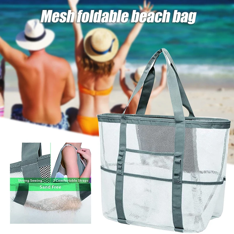 Beach Mesh Tote Bag with Side Pocket Will not Hold Sand or Water Quick Dry Toiletry Bath Organizer for Travel Picnic B99
Beach Mesh Tote Bag with Side Pocket Will not Hold Sand or Water Quick Dry Toiletry Bath Organizer for Travel Picnic B99