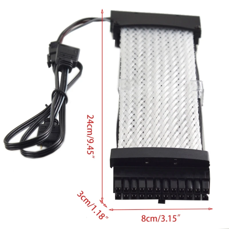 PC Case PSU Extension Cable RGB ATX24Pin + PCI-E GPU Neon Color Line ARGB Streamer Transfer Adapter 5V 3Pin Sync
PC Case PSU Extension Cable RGB ATX24Pin + PCI-E GPU Neon Color Line ARGB Streamer Transfer Adapter 5V 3Pin Sync
