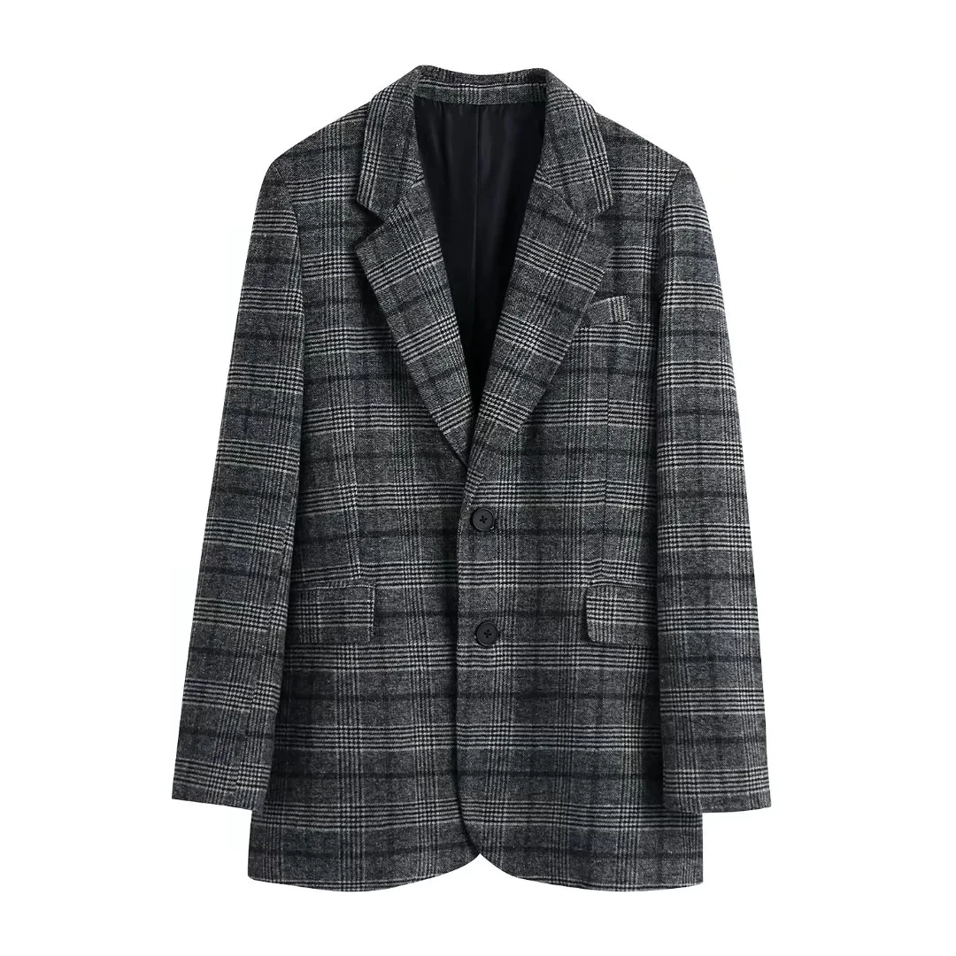 Xitimeao New 2022 Women Suit Jacket Blazer Women Jacket Female Double Breasted Suit Coat Plaid Straight Blazer Vestidos Mujer
Xitimeao New 2022 Women Suit Jacket Blazer Women Jacket Female Double Breasted Suit Coat Plaid Straight Blazer Vestidos Mujer