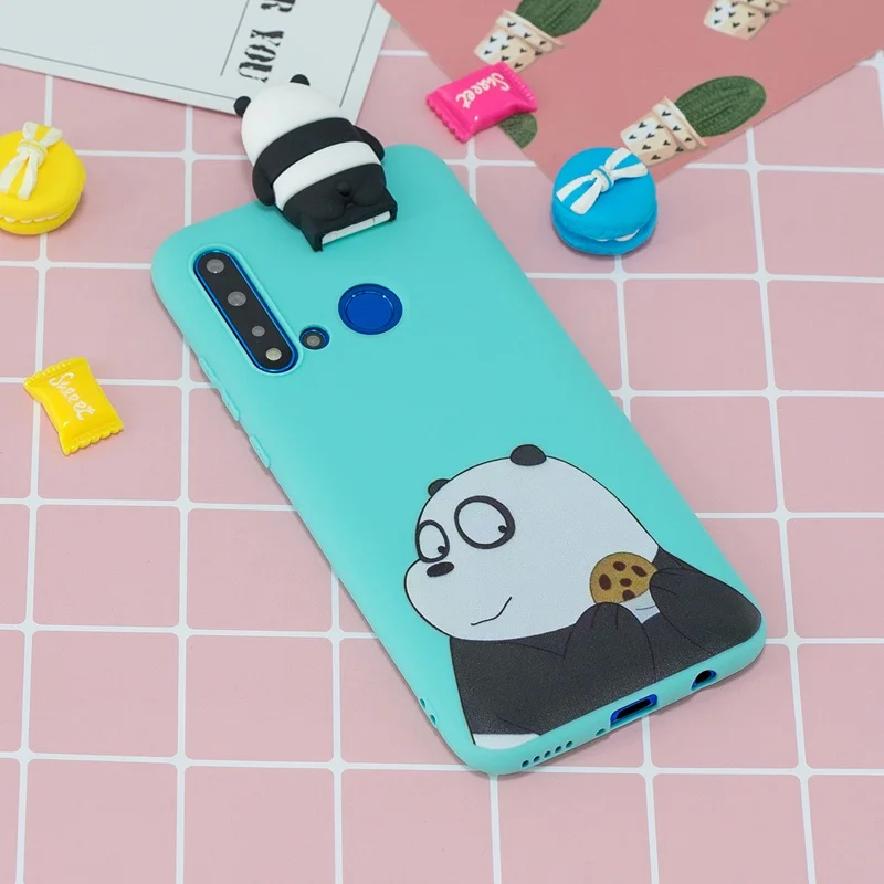 3D Toys Flip Stand Cartoon Case For Huawei P20 Lite 2019 2018 Unicorn Cat Dolls Cover | Мобильные телефоны и аксессуары