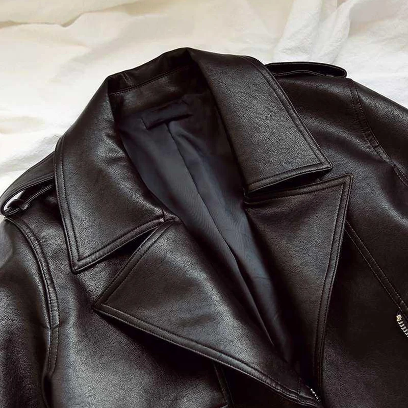 2020 Loose Lady Pink Blue Faux Leather Coat Soft Pu Motorcycle Leather Jacket Street Outwear Autumn Ladies Biker Jacket
2020 Loose Lady Pink Blue Faux Leather Coat Soft Pu Motorcycle Leather Jacket Street Outwear Autumn Ladies Biker Jacket