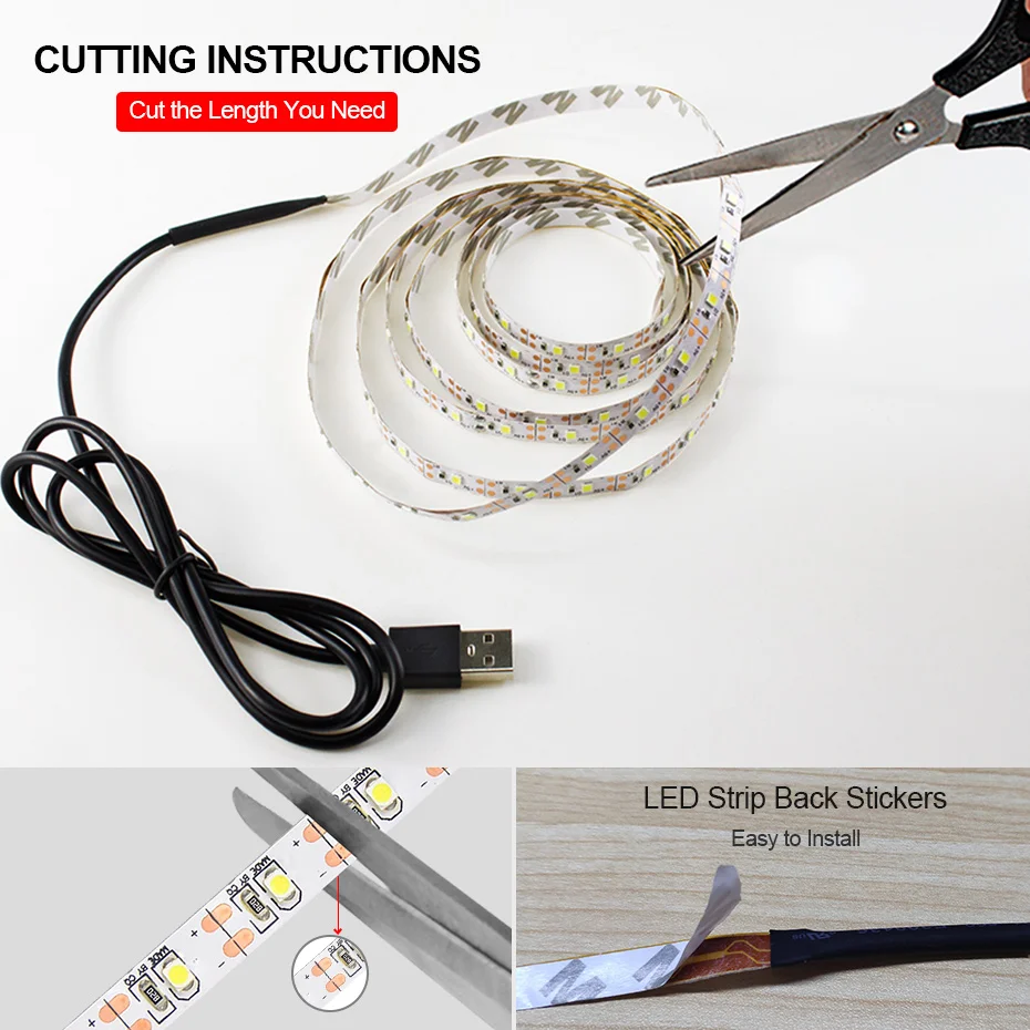 IP20 IP65 Led Light Strip USB Waterproof 5V Diode Tape SMD2835 Stripe White/Warm White Led Ribbon Decor TV Background Lighting
IP20 IP65 Led Light Strip USB Waterproof 5V Diode Tape SMD2835 Stripe White/Warm White Led Ribbon Decor TV Background Lighting