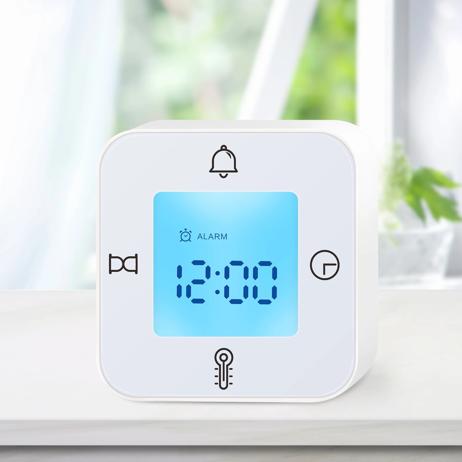 Protmex Alarm Clock with Snooze Calendar Thermometer Timer Backlight Rotatable Square Multifunctional Wake Up 12/24h White
Protmex Alarm Clock with Snooze Calendar Thermometer Timer Backlight Rotatable Square Multifunctional Wake Up 12/24h White