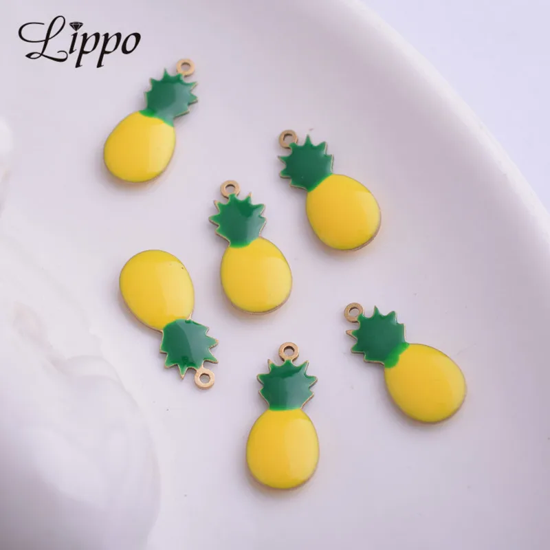 20pcs 7*16mm Copper Enamel pineapple Charms Fruits Charm DIY Jewelry Necklace Making
20pcs 7*16mm Copper Enamel pineapple Charms Fruits Charm DIY Jewelry Necklace Making