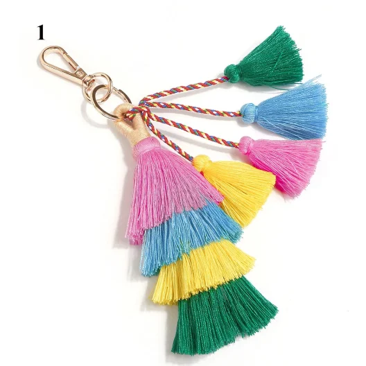 Fashion Exquisite Keychain Statement Key Chain Handmade Bohemian Boho Colorful Tassel Gifts for Love and Yourself Holiday Gift
Fashion Exquisite Keychain Statement Key Chain Handmade Bohemian Boho Colorful Tassel Gifts for Love and Yourself Holiday Gift