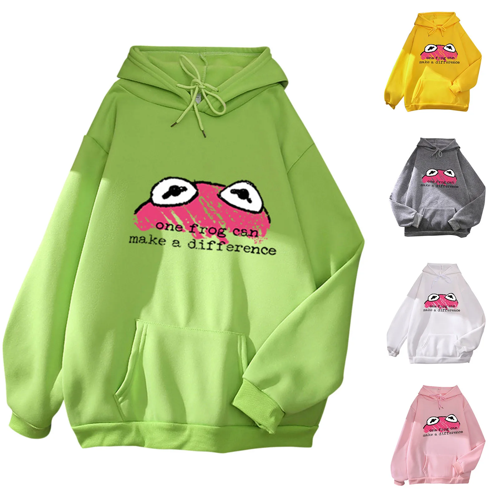 Women's Cute Cartoon Printed Hoodies Kawaii Long Sleeve Top Autumn Loose Hooded Sweatshirt With Large Front Pocket Streetwear
Women's Cute Cartoon Printed Hoodies Kawaii Long Sleeve Top Autumn Loose Hooded Sweatshirt With Large Front Pocket Streetwear