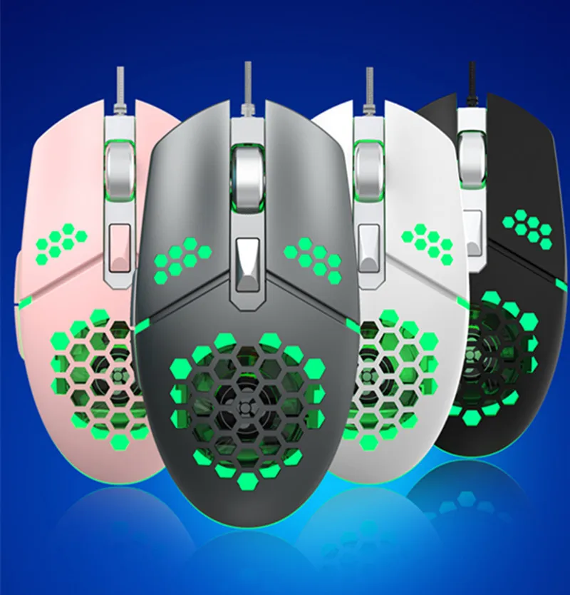 

USB Wired Gaming Mouse RGB Backlit Mouse with 6 Buttons Ergonomic Mute Mice 6400DPI Office Computer Optical Mause For PC Laptop