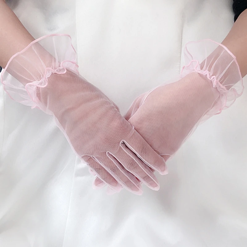 Women Tulle Ruffled Trim Full Finger Gloves Bridal Wedding Sheer Mesh Mittens J78E
Women Tulle Ruffled Trim Full Finger Gloves Bridal Wedding Sheer Mesh Mittens J78E