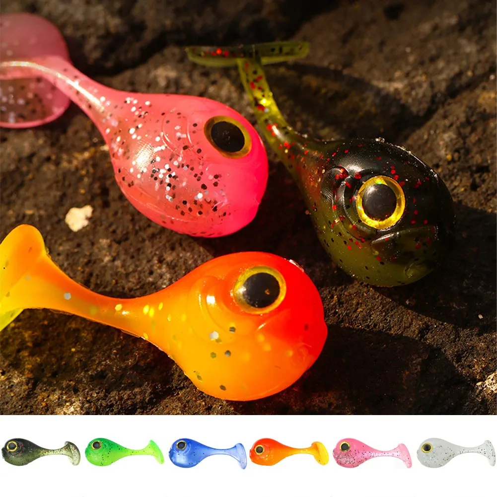 6Pcs/Lot Big Head Soft Lure Artificial T-Tail Soft Fishing Silicone Baits Six-color Attractive Crankbaits Fishing Bait Accessory
6Pcs/Lot Big Head Soft Lure Artificial T-Tail Soft Fishing Silicone Baits Six-color Attractive Crankbaits Fishing Bait Accessory