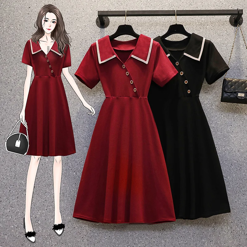 EHQAXIN 2021 Summer Fashion Ladies V-Neck Button Short-Sleeved Dress Retro French Lapel Casual All-Match Long Skirt L-4XL
EHQAXIN 2021 Summer Fashion Ladies V-Neck Button Short-Sleeved Dress Retro French Lapel Casual All-Match Long Skirt L-4XL