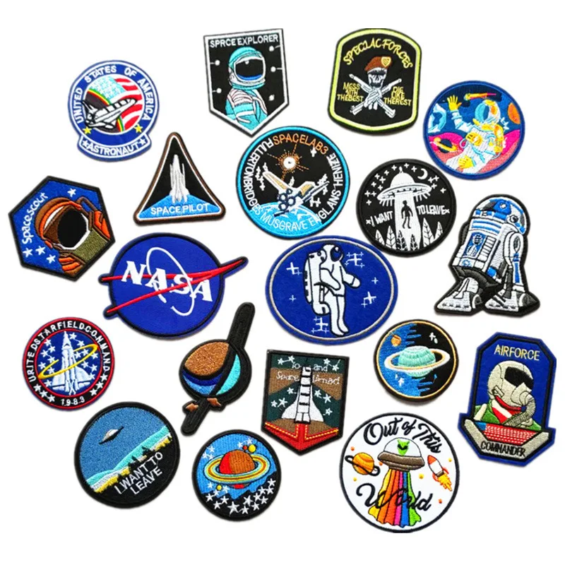 50pcs/Lot Embroidery Patches Letters Clothing Decoration Accessories Astronaut Plsanet Diy Iron Heat Transfer Applique
50pcs/Lot Embroidery Patches Letters Clothing Decoration Accessories Astronaut Plsanet Diy Iron Heat Transfer Applique