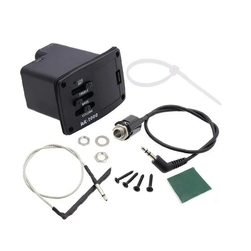 Guitar 2-Band EQ Equalizer Tuner System Pickup Preamp for Ukulele Acoustic Accessories Musical Instruments
Guitar 2-Band EQ Equalizer Tuner System Pickup Preamp for Ukulele Acoustic Accessories Musical Instruments