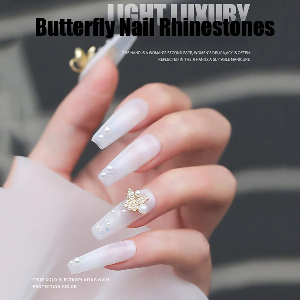 5Pcs 3D Alloy Butterfly Nail Art Zircon Pearl Metal Manicure Nails DIY Accessories Nail Charms Decoration
5Pcs 3D Alloy Butterfly Nail Art Zircon Pearl Metal Manicure Nails DIY Accessories Nail Charms Decoration
