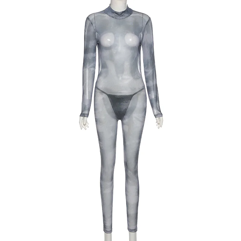Turtleneck Tie Dye Print Backless Sexy Jumpsuit See Through Sheer Mesh Bodycon Rompers Two Piece Set Paryt Club Matching Outfits
Turtleneck Tie Dye Print Backless Sexy Jumpsuit See Through Sheer Mesh Bodycon Rompers Two Piece Set Paryt Club Matching Outfits