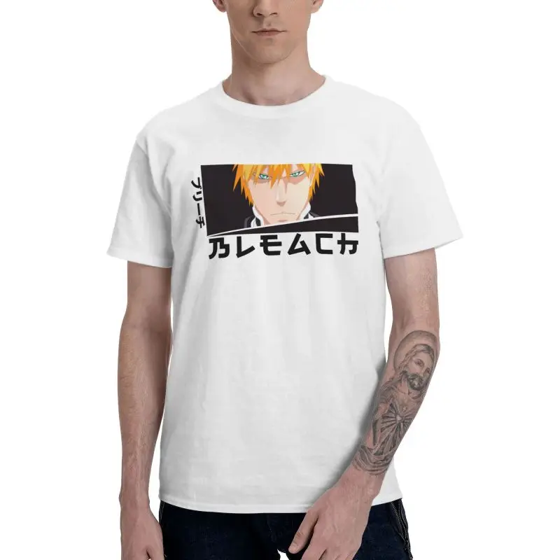 Японские Аниме Манга отбеливаемые футболки мужская мода футболка с коротким рукавом Ichigo Kurosaki Футболка 100% хлопок Футболка Топ одежда
Японские Аниме Манга отбеливаемые футболки мужская мода футболка с коротким рукавом Ichigo Kurosaki Футболка 100% хлопок Футболка Топ одежда