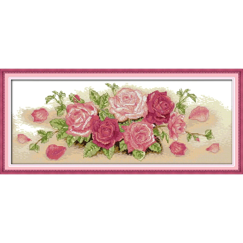 Everlasting Love Chinese Cross Stitch Kits Pink Rose (2) Ecological Cotton Clear Stamped Printed 14CT DIY Christmas Decoration
Everlasting Love Chinese Cross Stitch Kits Pink Rose (2) Ecological Cotton Clear Stamped Printed 14CT DIY Christmas Decoration
