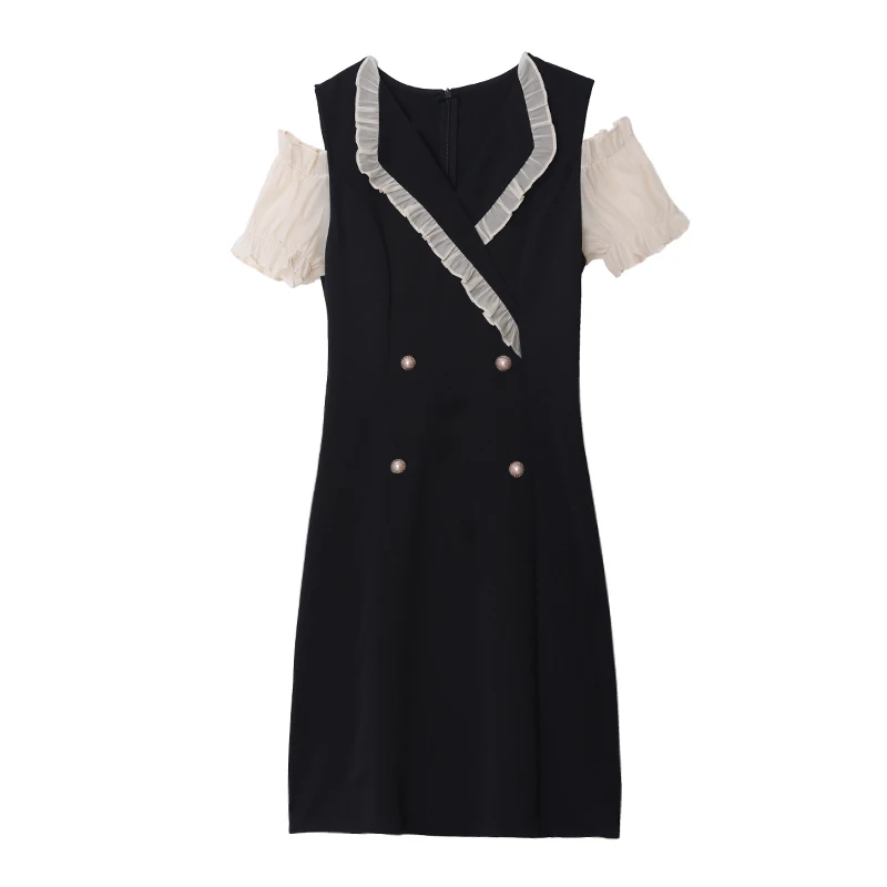 COIGARSAM 5XL Plus Size Fashion Women dress New Summer Dresses Black 2076
COIGARSAM 5XL Plus Size Fashion Women dress New Summer Dresses Black 2076