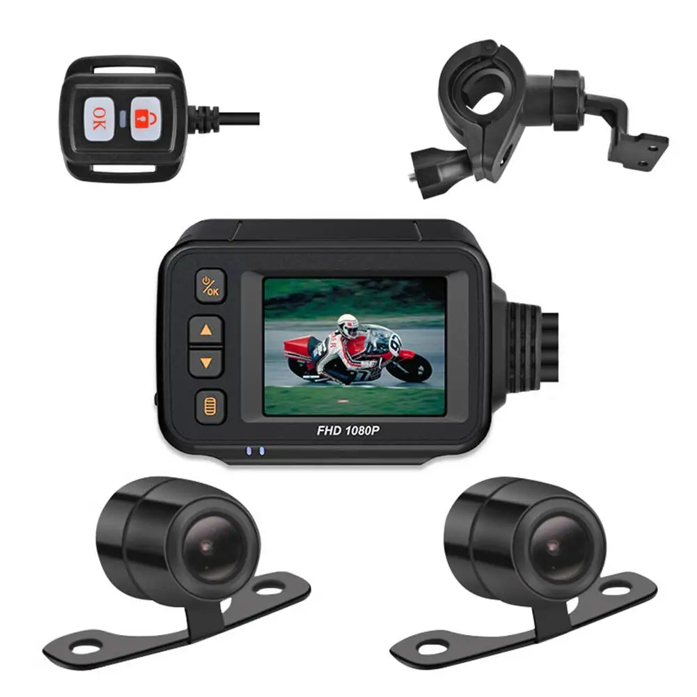 2021 New Motorcycle Dash Cam 1080P Full HD Front Rear View Camera Waterproof Motorcycle Dual-Lens Driving GPS Recorder Box
2021 New Motorcycle Dash Cam 1080P Full HD Front Rear View Camera Waterproof Motorcycle Dual-Lens Driving GPS Recorder Box