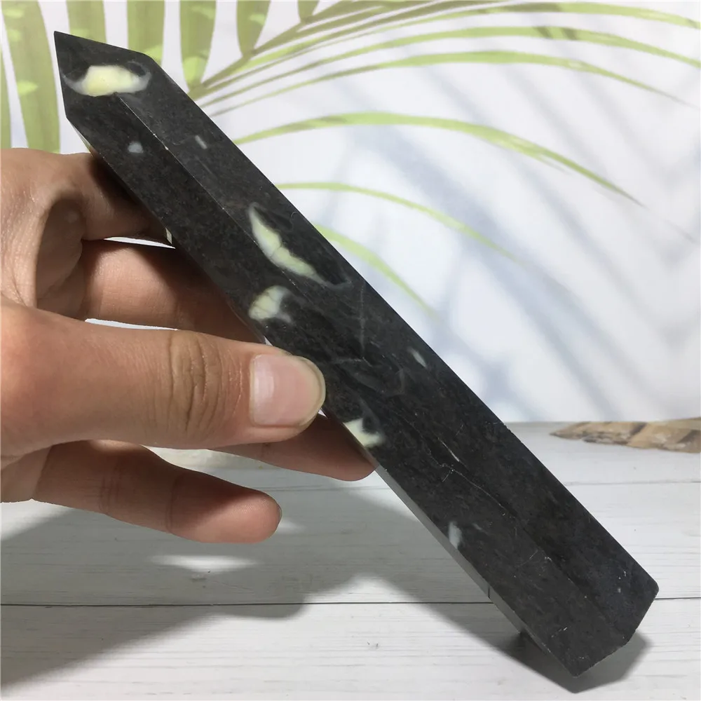 Natural Gray Jasper Quartz Hexagonal Prisms Point Wand Stone Home Decoration Reiki Healing Crystal Jade Rod Column Tower
Natural Gray Jasper Quartz Hexagonal Prisms Point Wand Stone Home Decoration Reiki Healing Crystal Jade Rod Column Tower