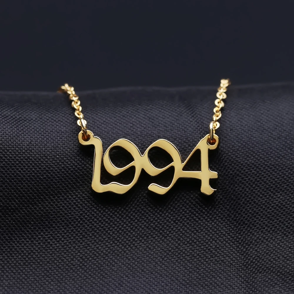 Old English Year Necklace Roma Number Date Custom Necklaces & Pendants Stainless Steel Personalized Choker Jewelry
Old English Year Necklace Roma Number Date Custom Necklaces & Pendants Stainless Steel Personalized Choker Jewelry