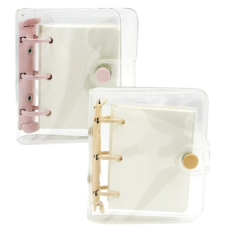 2 PCS Mini 3-Ring Binder Covers Notebook Transparent Clear Soft PVC Notebook Round Ring Binder Cover
2 PCS Mini 3-Ring Binder Covers Notebook Transparent Clear Soft PVC Notebook Round Ring Binder Cover