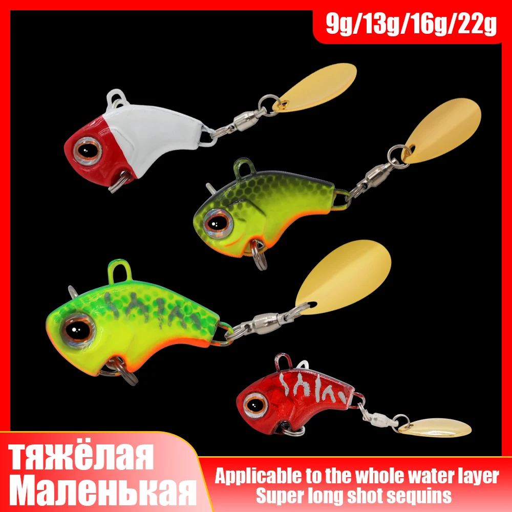Rotating Metal VIB Vibration Bait Spinner Spoon Fishing Lures Winter Fishing Lures Spinner Artificial Hard Baits Tail Lure Hooks
Rotating Metal VIB Vibration Bait Spinner Spoon Fishing Lures Winter Fishing Lures Spinner Artificial Hard Baits Tail Lure Hooks