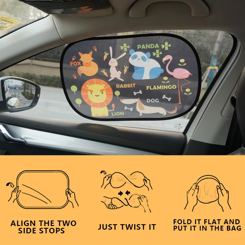 2pcs Car Sun Shade Zoo Animal Window Shade Creative Design Car Window Shade for Rear and Side Window Car Heat Shield Protect
2pcs Car Sun Shade Zoo Animal Window Shade Creative Design Car Window Shade for Rear and Side Window Car Heat Shield Protect