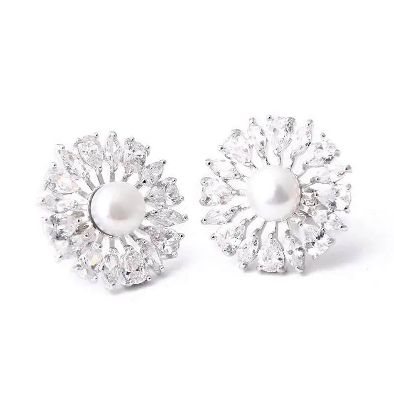Fashionable set zircon earring female temperament contracted natural freshwater pearl earring needle anti-al Pearl Earrings
Fashionable set zircon earring female temperament contracted natural freshwater pearl earring needle anti-al Pearl Earrings