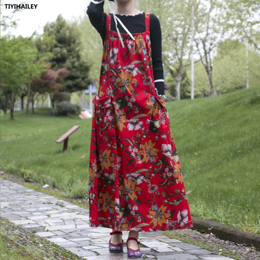 TIYIHAILEY Free Shipping 2021 Plus Size Loose Fashion Dress Women Long Maxi Sleeveless Spaghetti Strap Linen Cotton With Pockets
TIYIHAILEY Free Shipping 2021 Plus Size Loose Fashion Dress Women Long Maxi Sleeveless Spaghetti Strap Linen Cotton With Pockets
