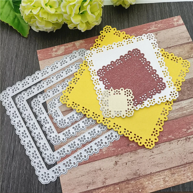 2021 New 4 Pcs/Lot Square Metal Cutting Dies Stencil Die Cut Scrapbooking Craft Stamps
2021 New 4 Pcs/Lot Square Metal Cutting Dies Stencil Die Cut Scrapbooking Craft Stamps