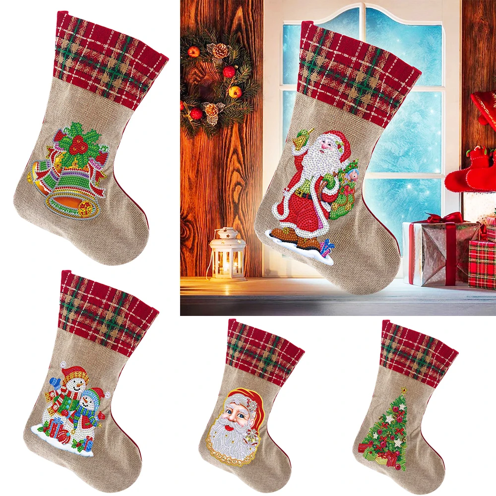 5D DIY Diamond Painting Linen Christmas Stocking Bag Shaped Diamond Cartoon Candy Bag Pendant Holiday Children's Gift
5D DIY Diamond Painting Linen Christmas Stocking Bag Shaped Diamond Cartoon Candy Bag Pendant Holiday Children's Gift