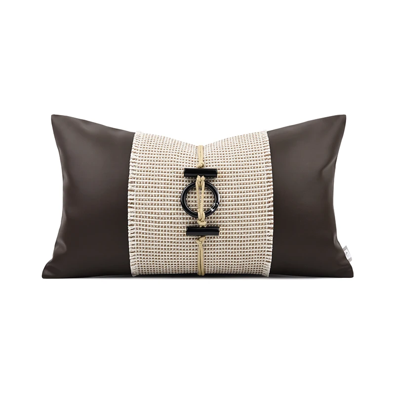 Decorative Cushioin Cover For Living Room Brown Beige Patchwork Waist Pillows Linen Cotton Home Decor Sofa Cushions 30x50cm
Decorative Cushioin Cover For Living Room Brown Beige Patchwork Waist Pillows Linen Cotton Home Decor Sofa Cushions 30x50cm
