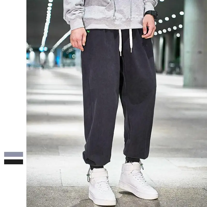 Fashion Men Corduory Sweatpants Good Quality Black And Grey Pants Men's New Winter 2020 Men's Sports Pants Elastic Waist Pants
Fashion Men Corduory Sweatpants Good Quality Black And Grey Pants Men's New Winter 2020 Men's Sports Pants Elastic Waist Pants