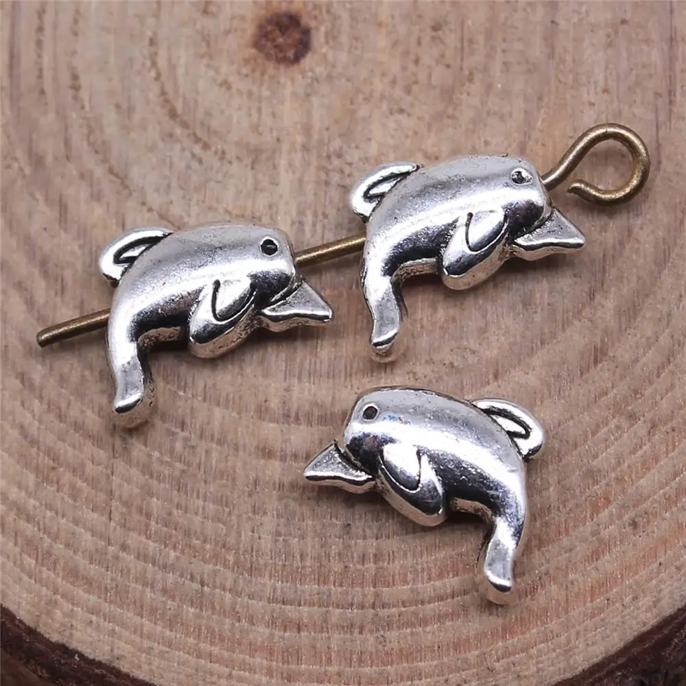 20Pcs 10x8mm Antique Silver Color Dolphin Beads For DIY Bracelet Necklace Jewelry Making
20Pcs 10x8mm Antique Silver Color Dolphin Beads For DIY Bracelet Necklace Jewelry Making