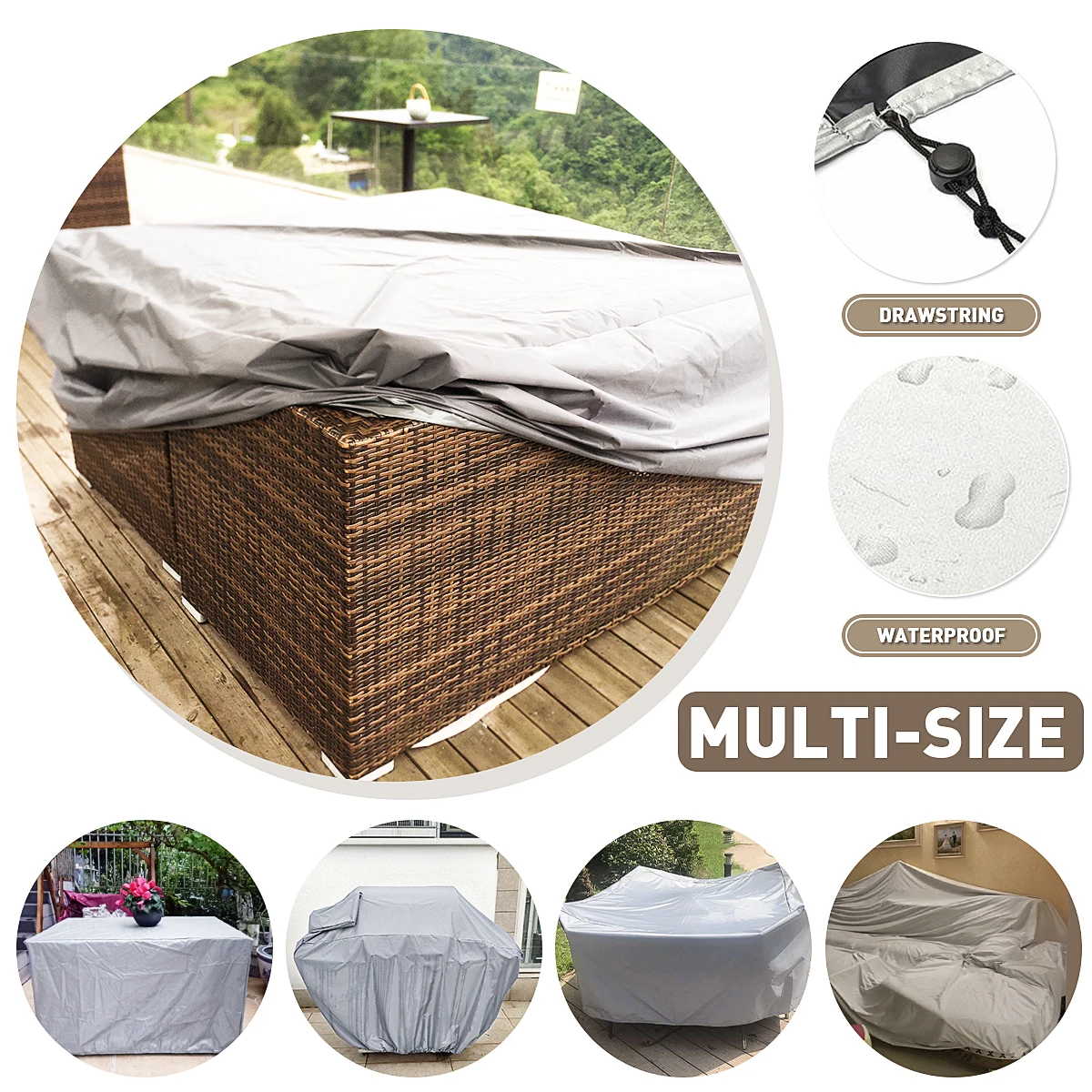 Oxford Cloth Furniture Dustproof Cover For Rattan Table Chair Sofa Waterproof Rain Garden Outdoor Patio Protective Case
Oxford Cloth Furniture Dustproof Cover For Rattan Table Chair Sofa Waterproof Rain Garden Outdoor Patio Protective Case